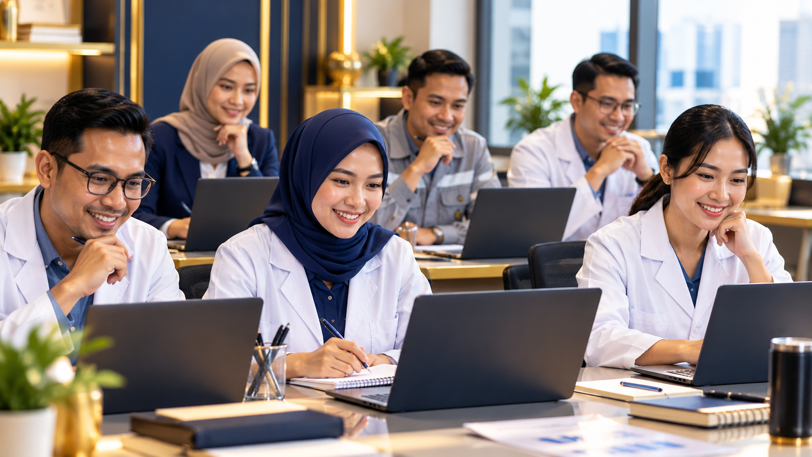 Peserta webinar dari laboratorium, industri, dan LPH